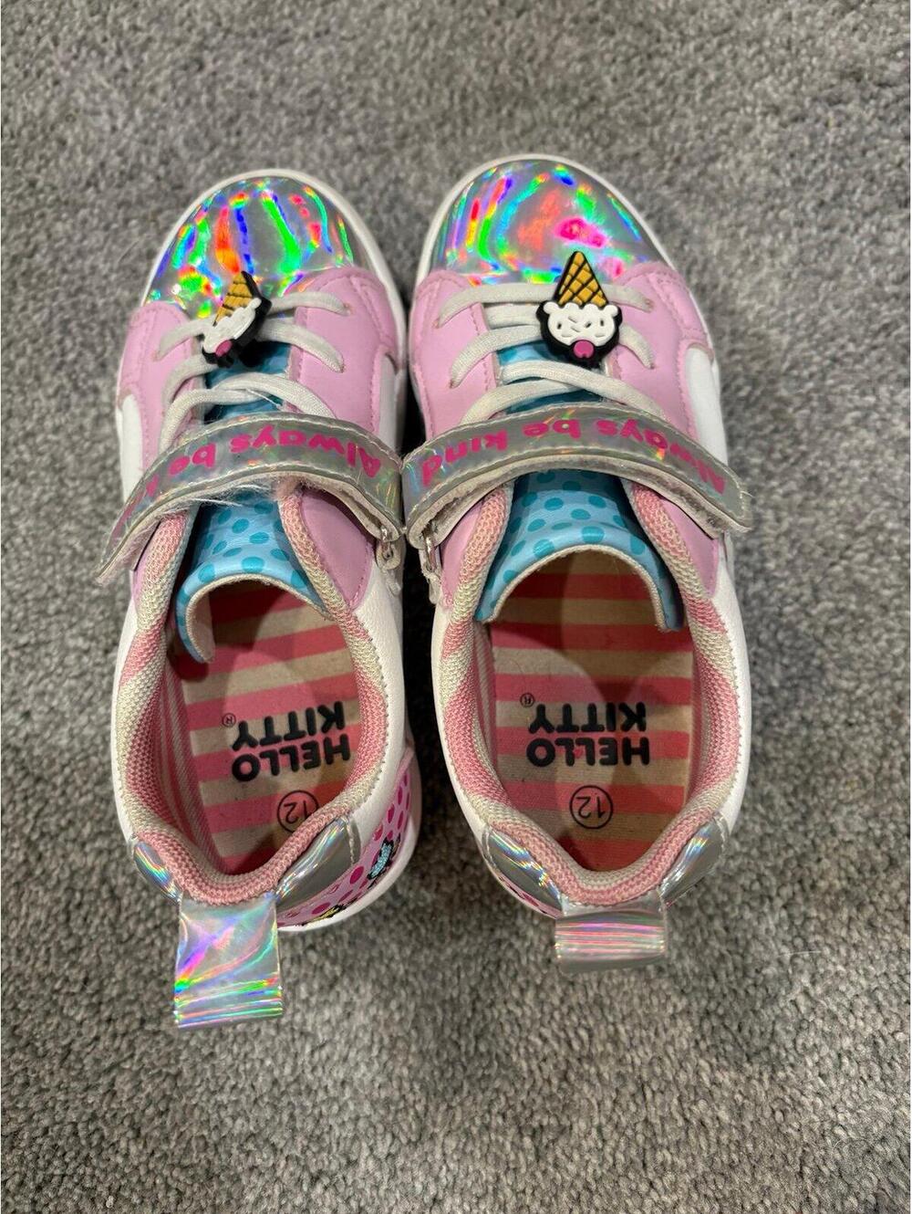 Girls hello kitty size 12 sneakers